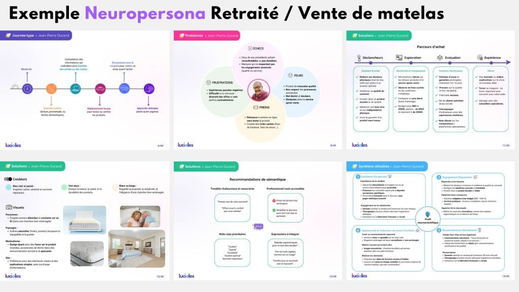 LP-Webinaire neuropersona 2026 2 Exemple de neuropersona© pour un acheteur retraité de matelas