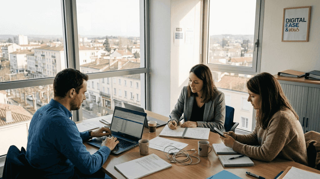 Réunion d’équipe : points de contrôle numériques pour PME