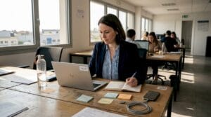 Le dirigeant d’entreprise analyse les statistiques de son site web.