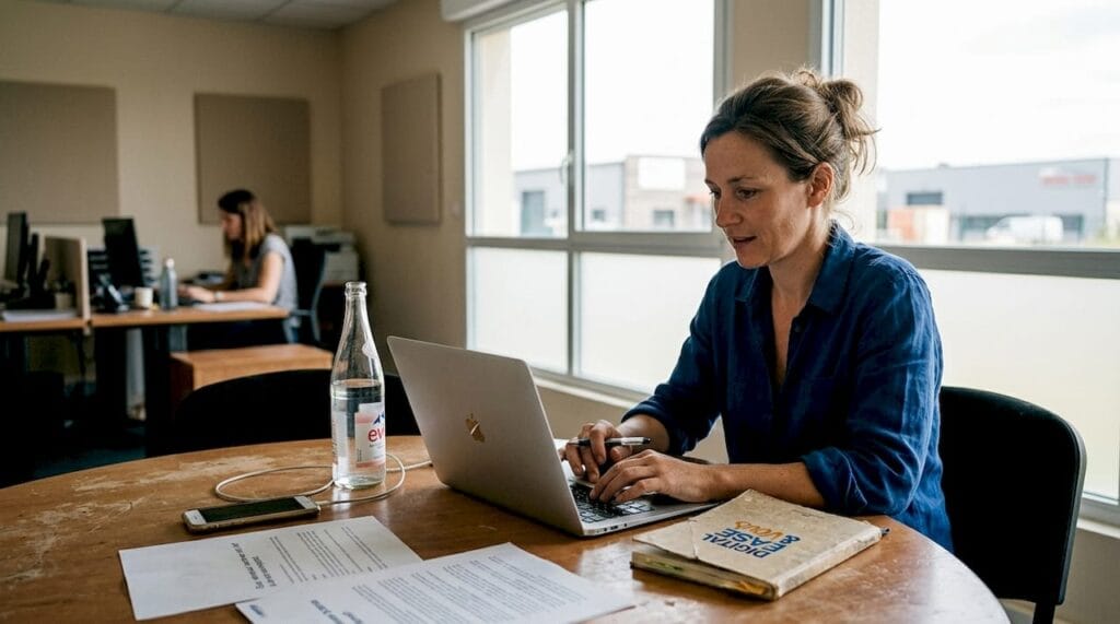 Un responsable analyse les rapports sur la stratégie numérique des PME.