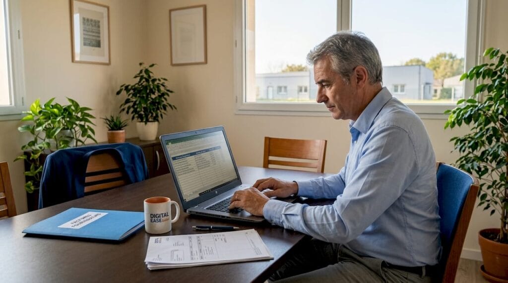 Un dirigeant met en place un inventaire détaillé des actifs numériques de l’entreprise.