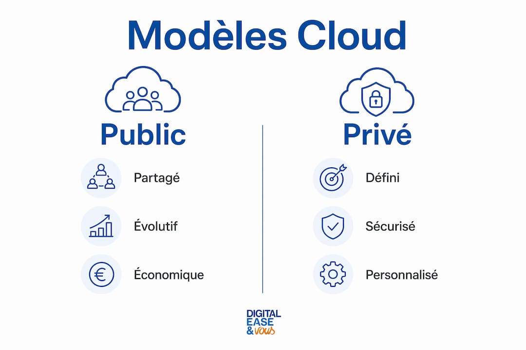 Comparatif visuel : cloud public ou cloud privé, quelle solution pour les PME ?