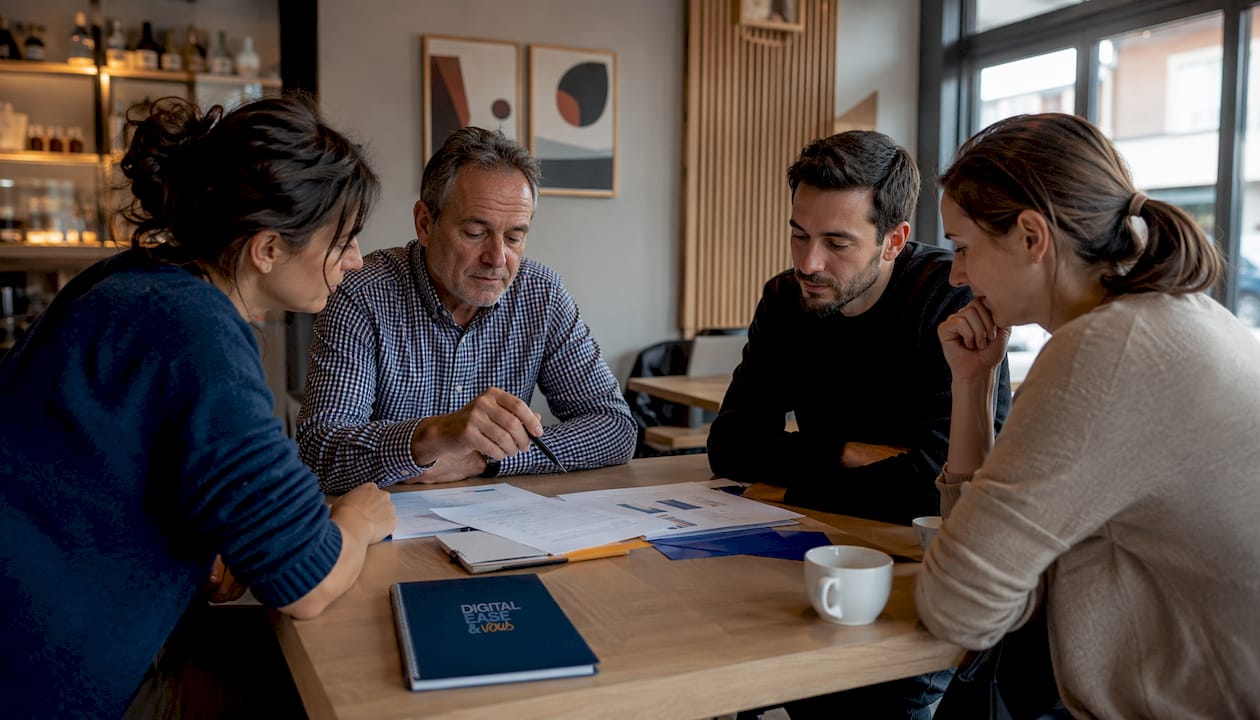 L’équipe dirigeante d’une PME en pleine séance de réflexion stratégique