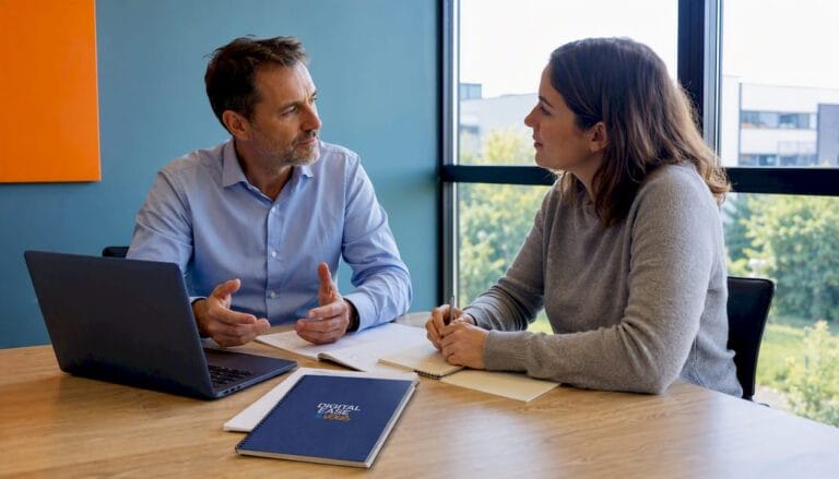 Des dirigeants de PME échangent autour d’une table lors d’une réunion.