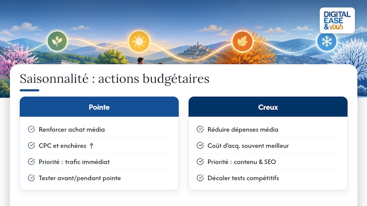 Impact de la saisonnalité sur le budget digital — overview diagram