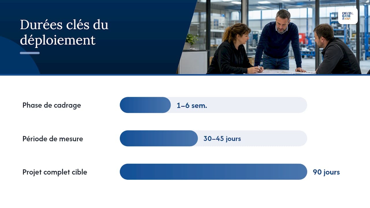 Agent IA service client : ce qu'il change vraiment pour les PME 1 Comment déployer un agent IA en 90 jours sans se tromper — overview diagram