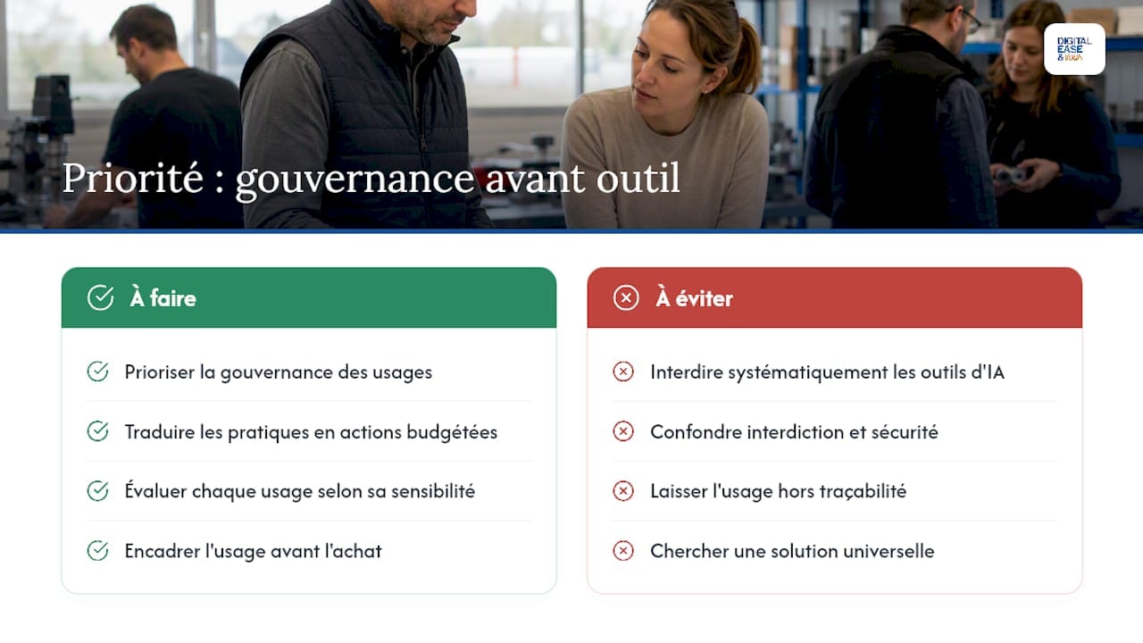 6 étapes pour sécuriser l'IA générative en PME 1 Ce que les recommandations officielles ne disent pas assez clairement — overview diagram