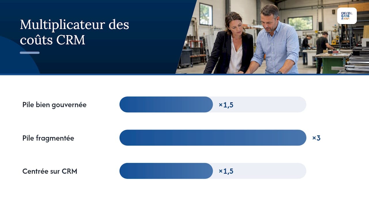 Coût d'un CRM pour une PME : combien prévoir sur 36 mois ? 1 Comment se décompose le coût réel d'un CRM poste par poste ? — overview diagram