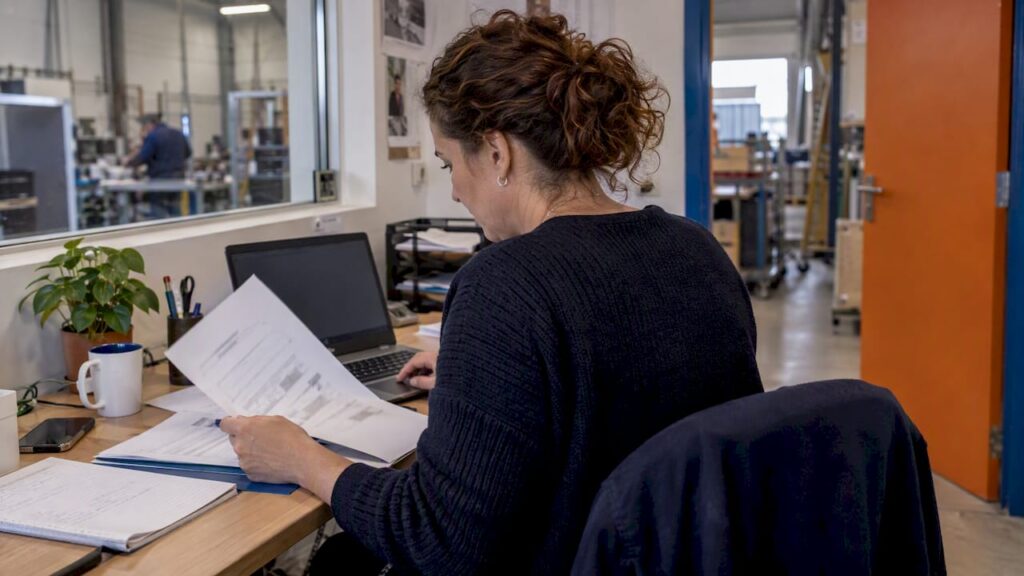 Responsable en train de préparer un guide B2B