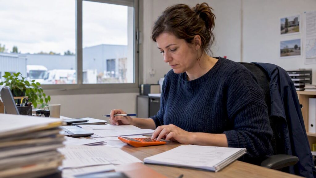Responsable en train de calculer un taux de conversion