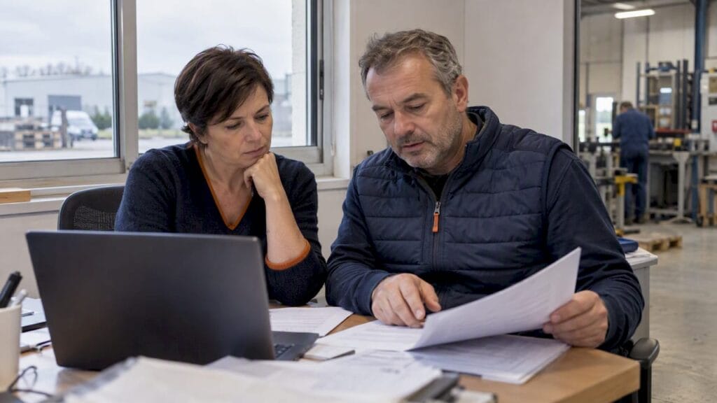 Responsables en train d’évaluer le budget d’un projet ERP